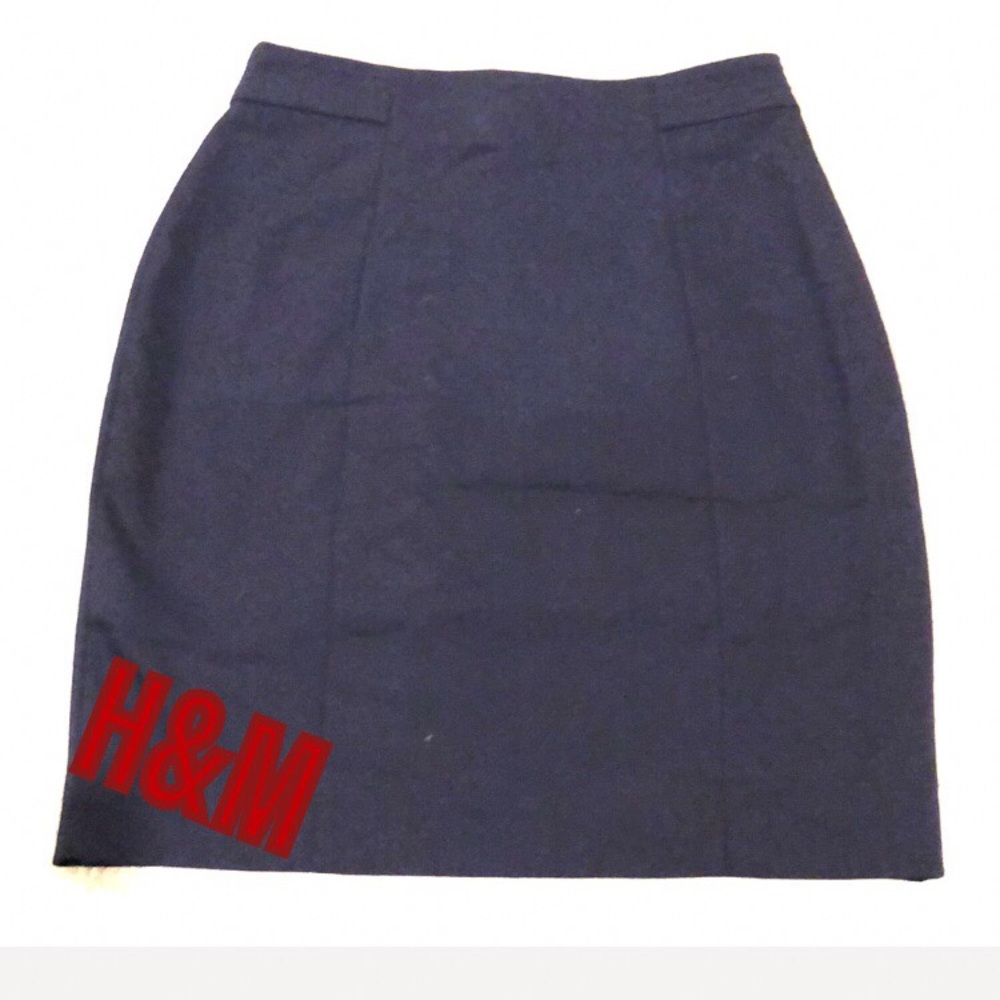 NWT navy blue pencil skirt H&M size: 8